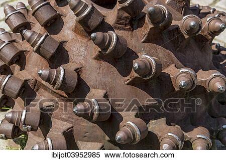 Stock Photography - "Drill head, detail, Zeche Zollverein, UNESCO World Heritage Site, Essen, North Rhine-Westphalia, Germany, Europe". Fotosearch