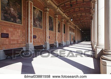 Stock Photo - "Drinking Hall, Baden-Baden, Black Forest, Baden-Wurttemberg, Germany, Europe". Fotosearch
