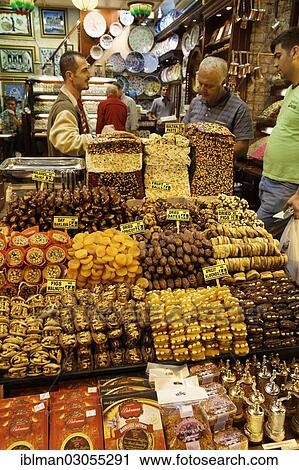 "Dry fruits and sweets, Egyptian Bazaar or Spice Bazaar, Misir Carsisi, Eminonu, Istanbul, European side, Istanbul Province, Turkey, European side, Europe" View Large Photo Image Stock Image - "Dry fruits and sweets, Egyptian Bazaar or Spice Bazaar, Misir Carsisi, Eminonu, Istanbul, European side, Istanbul Province, Turkey, European side, Europe". Fotosearch