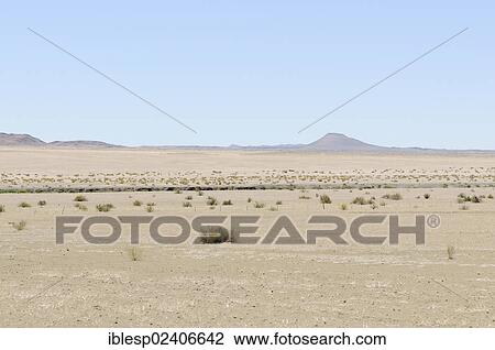 Stock Image - "Dry landscape near the Gamchab River, Namibia, Africa". Fotosearch