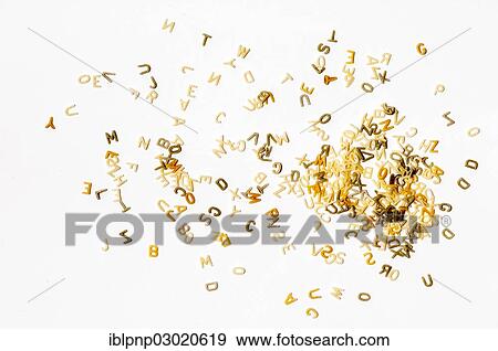 Dry pasta shaped as letters of the alphabet View Large Photo Image Stock Photo - Dry pasta shaped as letters of the alphabet. Fotosearch