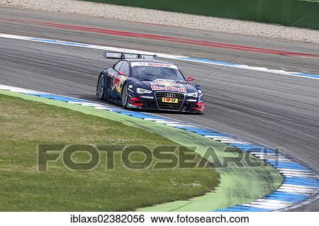 Stock Photograph - "DTM race car of Mattias Ekstroem at the Hockenheimring race track, Baden-Wuerttemberg, Germany, Europe". Fotosearch