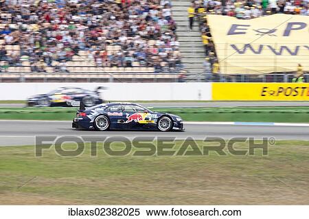 Stock Photography - "DTM race car of Mattias Ekstroem at the Hockenheimring race track, Baden-Wuerttemberg, Germany, Europe". Fotosearch