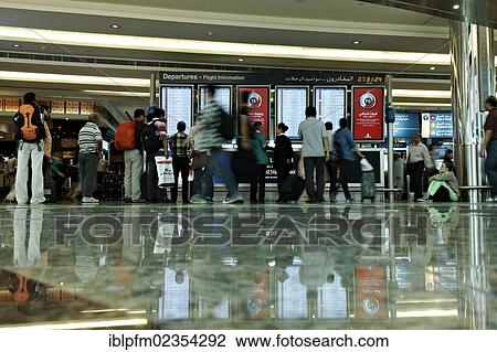 Stock Image - "Dubai International Airport Transit area, United Arab Emirates, Western Asia, Asia". Fotosearch