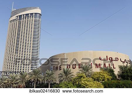 Dubai Mall shopping centre in front of the highrise-building The Address, Dubai, United Arab Emirates, Middle East, Asia View Large Photo Image Stock Image - Dubai Mall shopping centre in front of the highrise-building The Address, Dubai, United Arab Emirates, Middle East, Asia. Fotosearch