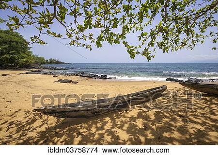 "Dugout on the sandy beach, Banana Islands, Western Area, Sierra Leone, Africa" View Large Photo Image Picture - "Dugout on the sandy beach, Banana Islands, Western Area, Sierra Leone, Africa". Fotosearch
