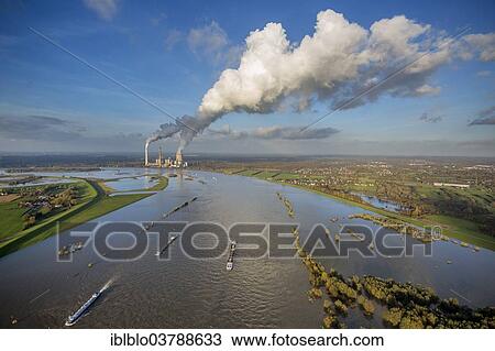 "Duisburg-Walsum, Rhine River, STEAG Voerde Power Plant in the distance, flood, aerial view, Rheinberg, North Rhine-Westphalia, Germany, Europe" View Large Photo Image Stock Image - "Duisburg-Walsum, Rhine River, STEAG Voerde Power Plant in the distance, flood, aerial view, Rheinberg, North Rhine-Westphalia, Germany, Europe". Fotosearch