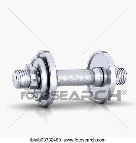 "Dumbbell, 3D illustration" View Large Photo Image Stock Image - "Dumbbell, 3D illustration". Fotosearch