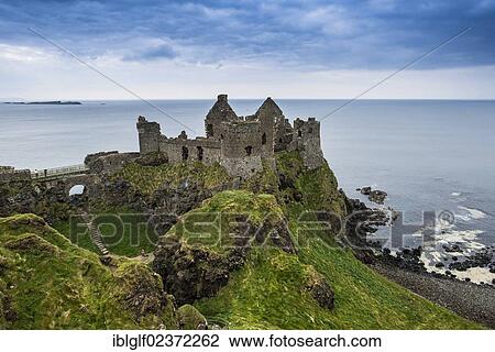 Stock Image - "Dunluce Castle, Coleraine, Northern Ireland, United Kingdom, Europe". Fotosearch
