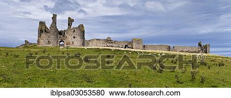 Stock Image - "Dunstanburgh Castle, Northumberland, England, United Kingdom, Europe". Fotosearch