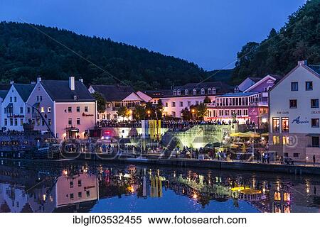 "Dusk in Riedenburg on the Main-Danube Canal, Riedenburg, Lower Bavaria, Bavaria, Germany, Europe" View Large Photo Image Stock Photography - "Dusk in Riedenburg on the Main-Danube Canal, Riedenburg, Lower Bavaria, Bavaria, Germany, Europe". Fotosearch