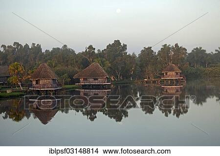 "Early morning at Villa Guama, small hotel on stilts in the style of a Native American village, Villa Guama, Boca de Guama, Matanzas, Cuba, North America" View Large Photo Image Picture - "Early morning at Villa Guama, small hotel on stilts in the style of a Native American village, Villa Guama, Boca de Guama, Matanzas, Cuba, North America". Fotosearch