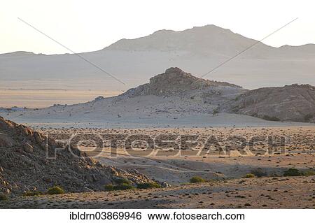 Stock Photograph - "Early morning in the Namib Desert, Aus, ÇKaras, Namibia, Africa". Fotosearch