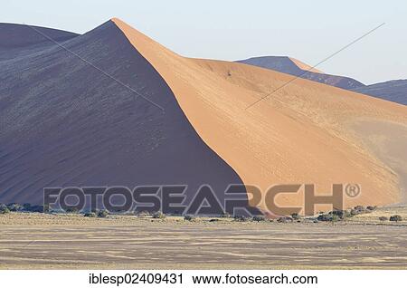"Early morning view from Dune 45 on a desert landscape with dunes, Tsauchab-Tal, Sossusvlei, Namib-Naukluft-Park, Namib-Wuste, Namibia, Africa" View Large Photo Image Stock Image - "Early morning view from Dune 45 on a desert landscape with dunes, Tsauchab-Tal, Sossusvlei, Namib-Naukluft-Park, Namib-Wuste, Namibia, Africa". Fotosearch