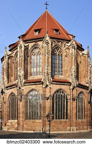 "East choir of the gothic Church St. Lorenz, 1250-1477, Lorenzer Platz, Nuremberg, Middle Franconia, Bavaria, Germany, Europe, PublicGround, Europe" View Large Photo Image Stock Image - "East choir of the gothic Church St. Lorenz, 1250-1477, Lorenzer Platz, Nuremberg, Middle Franconia, Bavaria, Germany, Europe, PublicGround, Europe". Fotosearch