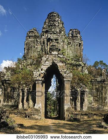 "East gate of Angkor Thom, Gate of the Dead, east entrance, Angkor Thom, Siem Reap Province, Cambodia, Asia" View Large Photo Image Stock Image - "East gate of Angkor Thom, Gate of the Dead, east entrance, Angkor Thom, Siem Reap Province, Cambodia, Asia". Fotosearch