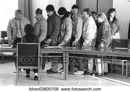 "East German citizens travelling, cashing in their welcome money, day of the opening of the border, open inner-German border between the district of Erfurt, Thuringia, and Duderstadt, Lower Saxony, Germany, Europe" View Large Photo Image Stock Photo - "East German citizens travelling, cashing in their welcome money, day of the opening of the border, open inner-German border between the district of Erfurt, Thuringia, and Duderstadt, Lower Saxony, Germany, Europe". Fotosearch