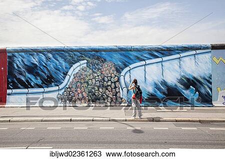 Stock Image - "East Side Gallery, Berlin, Germany, Europe". Fotosearch
