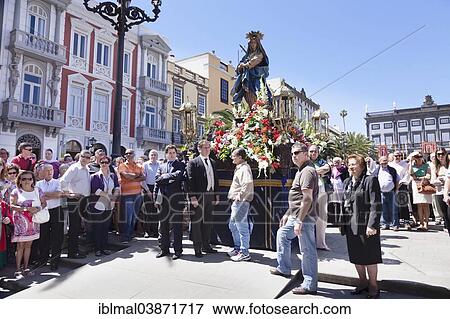 "Easter procession in the historic centre of Vegueta, Las Palmas, Gran Canaria, Canary Islands, Spain, Europe" View Large Photo Image Stock Photo - "Easter procession in the historic centre of Vegueta, Las Palmas, Gran Canaria, Canary Islands, Spain, Europe". Fotosearch