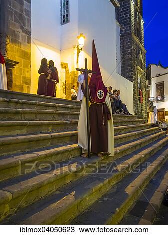 "Easter procession outside the the church Iglesia Matriz de El Salvador, Plaza de Espana, Santa Cruz de La Palma, Canary Islands, Spain, Europe" View Large Photo Image Stock Image - "Easter procession outside the the church Iglesia Matriz de El Salvador, Plaza de Espana, Santa Cruz de La Palma, Canary Islands, Spain, Europe". Fotosearch