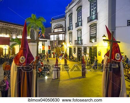 "Easter Procession, Plaza de Espana, Santa Cruz de La Palma, Canary Islands, Spain, Europe" View Large Photo Image Stock Image - "Easter Procession, Plaza de Espana, Santa Cruz de La Palma, Canary Islands, Spain, Europe". Fotosearch