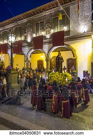 "Easter Procession, Plaza de Espana, Santa Cruz de La Palma, Canary Islands, Spain, Europe" View Large Photo Image Stock Image - "Easter Procession, Plaza de Espana, Santa Cruz de La Palma, Canary Islands, Spain, Europe". Fotosearch