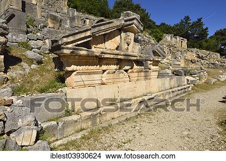 "Eastern necropole, archaeological site of Arykanda, Lycia, Antalya Province, Turkey, Asia" View Large Photo Image Picture - "Eastern necropole, archaeological site of Arykanda, Lycia, Antalya Province, Turkey, Asia". Fotosearch