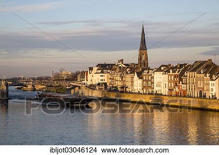 "Eastern parts of the city on the Maas River, historic town centre, cargo ship, Maastricht, Limburg, The Netherlands, Europe" View Large Photo Image Picture - "Eastern parts of the city on the Maas River, historic town centre, cargo ship, Maastricht, Limburg, The Netherlands, Europe". Fotosearch