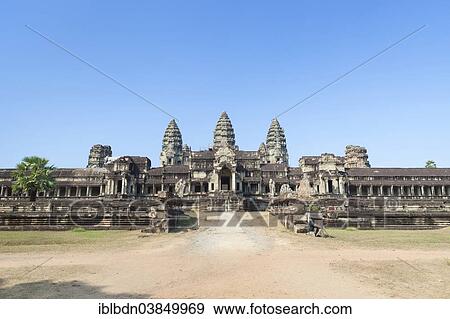 Stock Photo - "Eastern view of Angkor Wat, Angkor, Siem Reap, Cambodia, Asia". Fotosearch