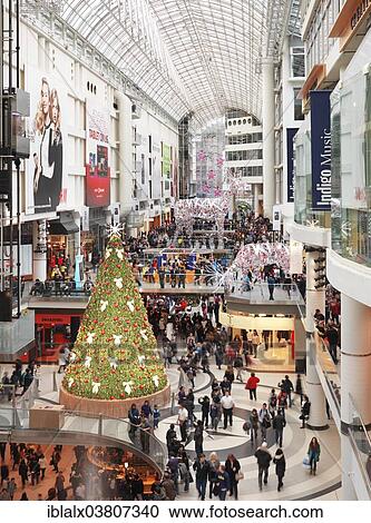eaton centre crowded shopping mall with christmas decoration toronto ontario canada north america - Mall Of America Christmas Decorations eaton centre crowded shopping mall with christmas decoration toronto ontario canada north america - Mall Of America Christmas Decorations