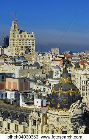 "Edificio Metropolis, Madrid, Spain, Europe" View Large Photo Image Stock Image - "Edificio Metropolis, Madrid, Spain, Europe". Fotosearch