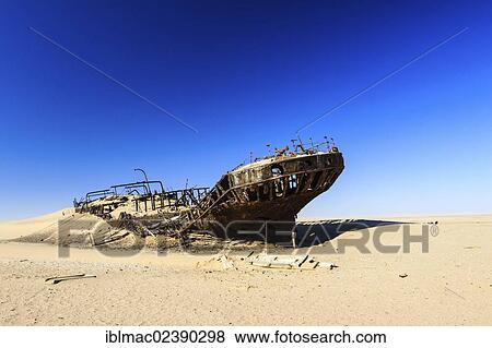 Stock Photo - "Eduard Bohlen Shipwreck, Namib Desert, Namib-Naukluft National Park, Namibia, Africa". Fotosearch