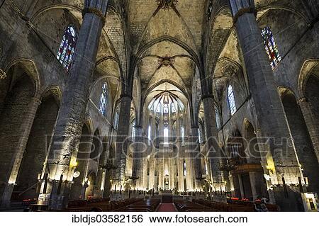 "Eglesia de Santa Maria del Mar, El Born, Barcelona, Catalonia, Spain, Europe" View Large Photo Image Stock Photograph - "Eglesia de Santa Maria del Mar, El Born, Barcelona, Catalonia, Spain, Europe". Fotosearch