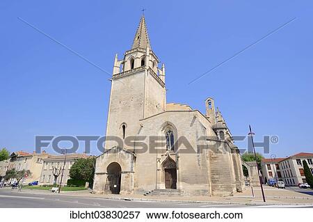 Stock Photo - "Eglise collegiale Ste Marthe, St. Martha's Collegiate Church, Tarascon, Bouches-du-Rhone, Provence-Alpes-Cote d'Azur, Southern France, France, Europe". Fotosearch