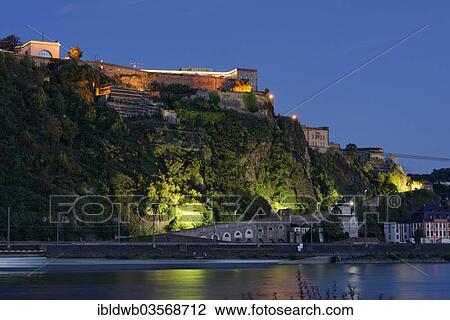 "Ehrenbreitstein Fortress above the Rhine River, Koblenz, Rhineland-Palatinate, Germany, Europe" View Large Photo Image Stock Image - "Ehrenbreitstein Fortress above the Rhine River, Koblenz, Rhineland-Palatinate, Germany, Europe". Fotosearch