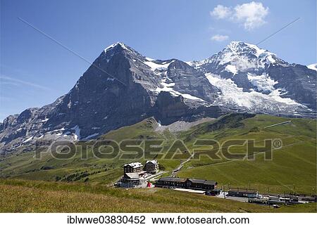 "Eiger Mountain, Kleine Scheidegg mountain pass, hotel, Jungfrau Railway, Grindelwald, Bernese Oberland, Canton of Bern, Switzerland, Europe" View Large Photo Image Stock Image - "Eiger Mountain, Kleine Scheidegg mountain pass, hotel, Jungfrau Railway, Grindelwald, Bernese Oberland, Canton of Bern, Switzerland, Europe". Fotosearch