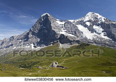 "Eiger Mountain, Kleine Scheidegg mountain pass, hotel, Jungfrau Railway, Grindelwald, Bernese Oberland, Canton of Bern, Switzerland, Europe" View Large Photo Image Stock Photograph - "Eiger Mountain, Kleine Scheidegg mountain pass, hotel, Jungfrau Railway, Grindelwald, Bernese Oberland, Canton of Bern, Switzerland, Europe". Fotosearch