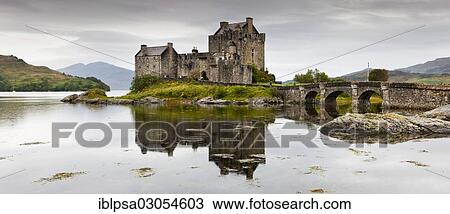 "Eilean Donan Castle and its reflection, Loch Alsh, Scotland, United Kingdom, Europe" View Large Photo Image Stock Image - "Eilean Donan Castle and its reflection, Loch Alsh, Scotland, United Kingdom, Europe". Fotosearch