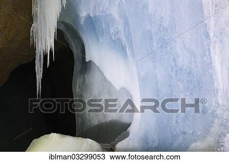Stock Image - "Eisriesenwelt, German for """"World of the Ice Giants"""", Ice Caves of Werfen, Tennengebirge, Werfen, Pongau, Salzburg state, Austria, Europe". Fotosearch