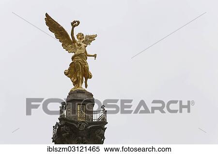 "El Angel de la Independencia or The Angel of Independence, sculpture of Victoria, the goddess of victory, Mexico City, Federal District, Mexico, North America" View Large Photo Image Stock Photography - "El Angel de la Independencia or The Angel of Independence, sculpture of Victoria, the goddess of victory, Mexico City, Federal District, Mexico, North America". Fotosearch