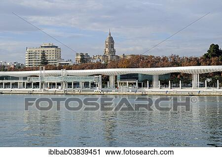 "El Palmeral de las Sorpresas waterfront promenade at the harbour, Malaga Cathedral at the back, Malaga, Costa del Sol, Province of Malaga, Andalusia, Spain, Europe" View Large Photo Image Stock Image - "El Palmeral de las Sorpresas waterfront promenade at the harbour, Malaga Cathedral at the back, Malaga, Costa del Sol, Province of Malaga, Andalusia, Spain, Europe". Fotosearch