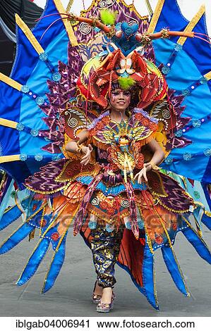 Stock Image - "Elaborate costume at the Jember Fashion Festival, East Java, Indonesia, Asia". Fotosearch