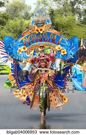 Stock Image - "Elaborate costume at the Jember Fashion Festival, East Java, Indonesia, Asia". Fotosearch