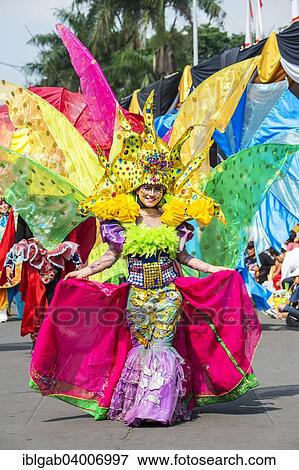 Stock Photo - "Elaborate costume at the Jember Fashion Festival, East Java, Indonesia, Asia". Fotosearch