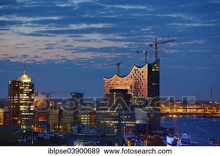 "Elbe Philharmonic Hall under construction, at dawn, Hamburg, Germany, Europe" View Large Photo Image Stock Photo - "Elbe Philharmonic Hall under construction, at dawn, Hamburg, Germany, Europe". Fotosearch