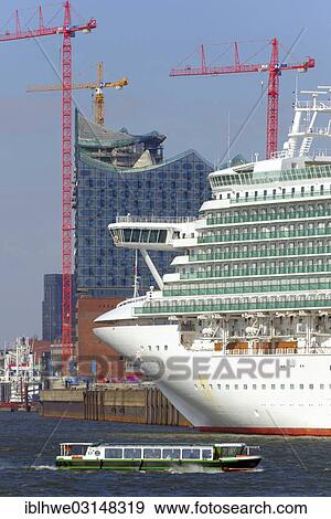 "Elbe Philharmonic Hall with the cruise ship Ventura, Hamburg, Hamburg, Hamburg, Germany, Europe" View Large Photo Image Stock Photo - "Elbe Philharmonic Hall with the cruise ship Ventura, Hamburg, Hamburg, Hamburg, Germany, Europe". Fotosearch