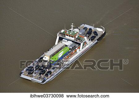 "Elbe River ferry Wischhafen, aerial view, Gluckstadt, Schleswig-Holstein, Germany, Europe" View Large Photo Image Stock Photo - "Elbe River ferry Wischhafen, aerial view, Gluckstadt, Schleswig-Holstein, Germany, Europe". Fotosearch