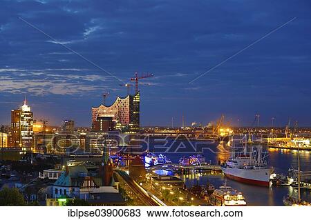 "Elbe River with Elbe Philharmonic Hall and the museum ship Cap San Diego, at dawn, Hamburg, Germany, Europe" View Large Photo Image Stock Image - "Elbe River with Elbe Philharmonic Hall and the museum ship Cap San Diego, at dawn, Hamburg, Germany, Europe". Fotosearch
