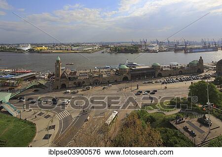 "Elbe River with the St Pauli Landing Stages, musical theaters and the Blohm and Voss shipyard, Hamburg, Germany, Europe" View Large Photo Image Stock Photograph - "Elbe River with the St Pauli Landing Stages, musical theaters and the Blohm and Voss shipyard, Hamburg, Germany, Europe". Fotosearch