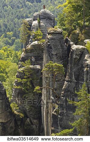 Stock Photo - "Elbe Sandstone Mountains, Elbe Sandstone Mountains, Saxony, Germany, Europe". Fotosearch